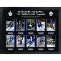 Frameworth - Maple Leafs de Toronto 10 plus grands joueurs - impression encadree - 36,5 po l x 28,5 po H-Sous licence officielle de la LNH presentant 10 des plus grands joueurs de l'histoire des Maple Leafs de Toronto - couvrant 13 championnats de la Coupe Stanley et de multiples epoques de grandeur de la franchise