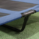 PawHut - Lit pour animal surélevé rafraîchissant portable avec auvent - 36 po L x 30 po l x 35 po H - bleu-Bien ventilé pour votre animal grâce à un tissu en maille respirante qui protège votre chien de la moisissure et du mildiou 