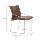 Zuo - Pola Chaise de salle à manger - Brun - Ensemble de 2-Garantie limitée de 3 ans