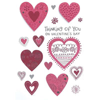 Rosedale Gold - Cartes De souhaits De La Saint-Valentin / Enveloppes - 5-1/2 po x 8 po - Je pense à toi - Paquet de 6-Cartes de souhaits qualité boutique