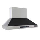 KUCHT KRH4815-K 48 po Hotte murale professionnelle - 1200 CFM - Acier inoxydable/Noir-La hotte professionnelle offre jusqu’à 1 200 CFM, permettant plusieurs niveaux de débit d’air et capturant la fumée et les odeurs de cuisson dans un fonctionnement silencieux.