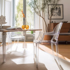 Nicer Furniture - fauteuil fantôme de Louis XVI - transparent - 5 pièces-Dimensions : 21" L x 22" P x 36" H, hauteur du siège 18,5".