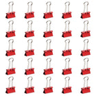 JAM Paper - Pinces à reliure colourées - petites - 19 mm (3/4 po) - pinces rouges - paquet de 25-Parfait pour rester organisé avec style à la maison, à l'école ou au bureau !