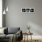 RUSH Triple Black & White Photo Collage - Impression encadree - 45" x 19"-Prêt à accrocher - livré entièrement assemblé