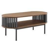 Modway - Fortitude Bois Table basse - Noir noyer-Forme ovale