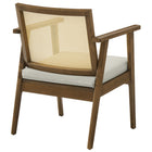 Modway - Thera Cuir et canne véganes Fauteuils d’accent - Pierre de chêne altérée - Ensemble de 2-Assemblée requise