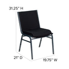 Flash Furniture – Chaise empilable noire à motifs robustes à revêtement Hercules rembourrée de 3 po-Mousse ignifuge CA117