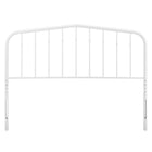 Modway - Lennon Métal Tête de lit jumelée, Blanc-Hauteur ajustable