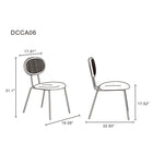Manhattan Comfort - Ensemble de 4 chaises de salle à manger Jardin 19,09 po style industriel chic, rembourrées, noir et gris-Pieds en acier métalliques élégants pour une durabilité accrue