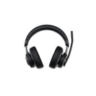 Kensington - Casque supra-auriculaire Bluetooth H3000-Confort ergonomique toute la journée : Conception supra-auriculaire avec oreillettes en mousse mémoire de forme infusée de gel rafraîchissant recouvertes d'un tissu respirant transférant la chaleur, arceau réglable en similicuir, microphone rotatif (jusqu'à 270 degrés) qui peut être porté sur le côté droit ou gauche et articulations rotatives qui permettent aux oreillettes de pivoter jusqu'à 90 degrés pour un ajustement confortable et sécurisé