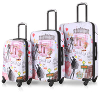 TUCCI Italy - Paris Love Art Collection de valises à bagages-Ensemble de bagages complets - valises cabine de 20 », 24 » de taille moyenne et 28 » de grande taille pour toute durée de voyage