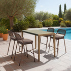 Zuo - Rio Tabouret de bar - Brun - Ensemble de 2-Aucun assemblage requis