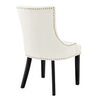 Modway - Marquis Performance Velvet Chaises de salle à manger Ensemble de 2 - Blanc-Assemblée requise