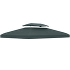 Outsunny - toit de rechange pour gazebo 13 pi L x 10 pi l, 2 niveaux, housse supérieure UV pour pavillon, jardin, terrasse extérieure, gris (seulement le dessus)-Excellent ajout à tout espace extérieur, comme le jardin, le parc ou la terrasse