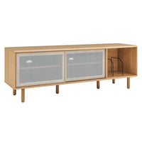 Modway - Kurtis 67 po Meuble à disques TV et vinyle, Chêne-Téléviseur moderne et support de disques