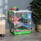 PawHut - Cage à Hamster 5 Niveaux - Vert-Convient aux petits animaux comme les hamsters, gerbilles, etc