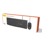 Intekview - Ensemble clavier et souris filaires - Bilingue-Clavier compact : Design épuré avec touches de taille standard et 10 raccourcis multimédias.