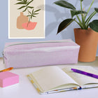 Fashion Stationery - Étui à crayons pailleté - 8.27 L x 2.17 W x 2.17 H po - Rose-1 compartiment à fermeture éclair