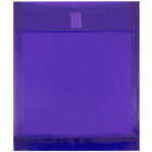Jam Paper - Plastic Enveloppes avec fermeture VELCRO - 1" Extension - Lettre - 9 3/4" x 11 3/4" - Violet - 12 Paquet (118V1PU)-Enveloppes extensibles violettes format lettre, à ouverture latérale et fermeture velcro