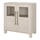 Hudson&Canal - Meuble d'appoint Holbrook 28 po de largeur - Blanc aulne-La capacité de poids supérieure est de 45 lb, l'étagère du milieu peut supporter 30 lb, tandis que l'étagère inférieure peut supporter 45 lb