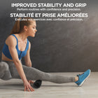 PurAthletics - Rouleau de mousse ondulé noir-Efficace pour différentes parties du corps