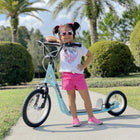 Aosom - Trottinette pour jeunes avec guidon réglable - bleu-Pas de pédales, pas de vitesses, pas de freins, les enfants avancent à leur propre rythme 