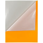 Jam Paper Étiquettes autocollantes pleine page, 8 1/2 x 11 po, orange néon, 10/paquet-10 par paquet