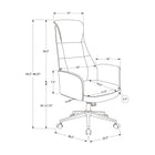 Monarch Specialties - 7344 Chaise de Bureau Ergonomique Aspect Cuir - Noir-10