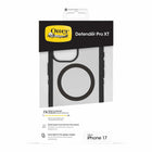 OtterBox - Étui Defender Pro XT MagSafe avec Contrôle de la Caméra pour iPhone 17 - Côté obscur Noir-Le rebord de l'écran maintient l'affichage en suspension en toute sécurité sur les surfaces