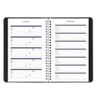 Blueline - Agenda Scolaire Hebdomadaire/Mensuel - 8 po H x 5 po l - Noir - Anglais-Jours fériés