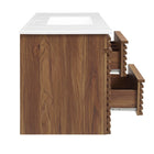 Modway - Render Fixation murale de 48" Vanette de salle de bain - Blanc noyer-8