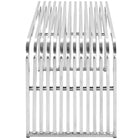 Modway - Pipe 47" Acier inoxydable Banc - Argent-Glissements au pied sans marquer