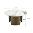 Manhattan Comfort - Table basse moderne et glamour Monica 80 cm (31,49 po) - Or-Caractéristiques Base moderne en acier inoxydable