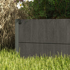 Outsunny - jardinière surélevée avec treillis pour plantes grimpantes - gris foncé-Cadre en aluminium revêtu de poudre, prêt pour l'extérieur

