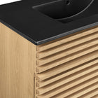 Modway - Render 36" Vanette de salle de bain - Noir de chêne-Matchs non inclus