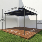 Outsunny - Pavillon 10 pi l x 10 pi L - pavillon de jardin So pi L avec toit à 2 niveaux - bleu marine-Couverture de 118,1 po x 118,1 po convient confortablement à 6-8 personnes en extérieur