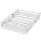 Modway - Horizon Acier inoxydable Cadre de lit complet, Blanc-Facile à assembler et à plier