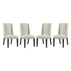 Modway - Baron Tissu Chaise à manger Ensemble de 4 - Beige-Fauteuil d’appoint moderne élégant