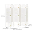 HOMCOM - Séparateur de pièce à 6 panneaux pour bureau à domicile - blanc-Son design pliant avec six panneaux et quinze charnières métalliques vous permet de créer un nouveau look et d’économiser de l’espace lorsqu’il n’est pas utilisé 
