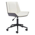 Zuo - Maker Chaise de bureau - Blanc-Hauteur réglable pour un confort personnalisé optimal