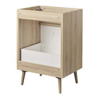 Modway - Maverick 24" Lavabo de l’armoire à vanité de la salle de bain non inclus - Oak White-Construction en mélamine et panneaux de particules