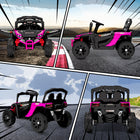 Qaba - Camion électrique 12V pour enfants avec double moteur - rose-Musique intégrée et phares à LED pour une expérience de conduite immersive 