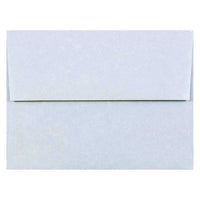  JAM Paper Enveloppes d'invitation parchemin A2 - 4,375 x 5,75 po - Bleu recyclé - paquet de 50-Couleur : bleu, Les enveloppes présentent une finition parchemin marbré pour une touche élégante