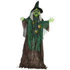 HOMCOM - Sorcière de décoration d'Halloween 72" - activé par le son-Le bras est pliable comme vous le souhaitez 