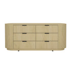 Manhattan Comfort - Olivia commode double moderne 181,1 cm - chêne naturel et noir-Commode double moderne pour chambre et salon