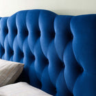Modway - Annabel Touffe de diamant Performance Velvet Tête de lit Queen, Marine-Hauteur ajustable de 45 » à 52,5 »