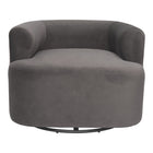 Zuo - Mugav Chaise pivotante - Gris-Revêtement doux et lisse