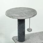 PawHut - Arbre à chat pour adultes à plusieurs niveaux, grande tour à chat grise 41 po H-Comprend un jouet boule en peluche suspendu pour divertir votre chat 
