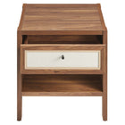 Modway - Capri Grains de bois Table de chevet, Noyer-Assemblée requise