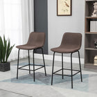 HOMCOM - Tabourets de bar modernes hauteur comptoir - café - paquet de 2-Convient aux plans de travail de 35 po à 39 po (89-99 cm) 
